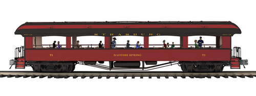 Pre-order for MTH Premier Strasburg  64' open air passenger  coach Dafodil Spring