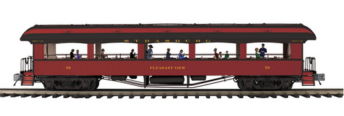 Pre-order for MTH Premier Strasburg  64' open air coach  car Pleasant View