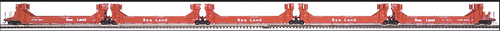 Atlas O  Sea Land  5 section double stack car (red), 2 rail, 