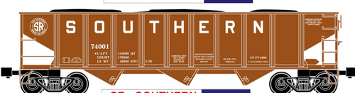 RMT SOU 70-ton 3-Bay Hopper w/coal load, 3 rail