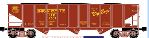 RMT UP 70-ton 3-Bay Hopper w/coal load, 3 rail