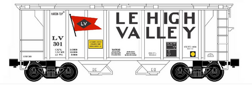 Pre-order for RMT LV PS-2 Style 2 Bay Covered hopper car , 3 rail.