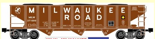 RMT MILW 70-ton 3-Bay Hopper w/coal load, 3 rail