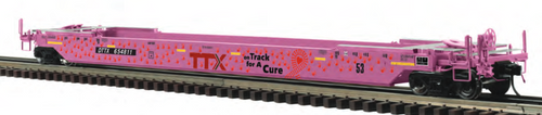 pre-order for Atlas O TTX (On Track For A Cure) rebuilt 53' double stack  well car,  2 rail or 3 rail