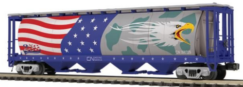 Pre-order for MTH Premier CN 250th Aniv. Screaming Eagle 100 ton 60' covered hopper car, 3 rail