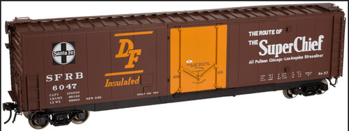 Atlas O Santa Fe "Super Chief"   50' plug door box car, 3 rail or 2 rail