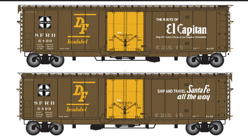 Atlas O Santa Fe "El Capitan"   50' plug door box car, 3 rail or 2 rail