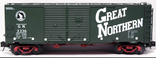 Atlas O GN  (green) 1937 style (1930's-60's) AAR 40' Steel double door Box car