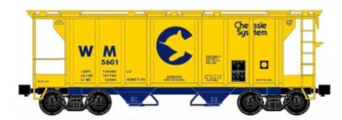 RMT Chessie WM 2-Bay Covered Hopper car , 3 rail, Shipping Sept 4th