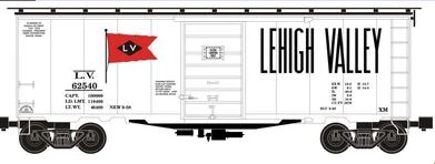 Case of 6 RMT LV  (white)    40' steel box car , 3 rail. shipping sept 4th