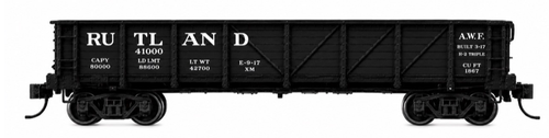 Pre-order for  PDT Special Run 6 car set of MTH Premier Rutland composite  drop bottom 40' gondola, 3 rail or 2 rail