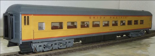 Pre order for Golden Gate Depot UP Yellow Modernized heavyweight Coach, 2 rail or 3 rail