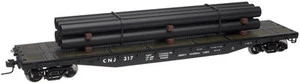 Atlas O PDT Exclusive CNJ 50' flat car with pipe load, 3 rail or 2 rail