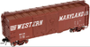 Atlas O WM (speed letters) 1937 style AAR 40' double door box car, 3 or 2 rail