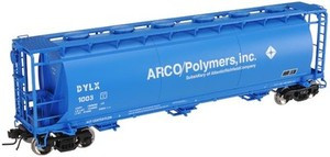 Atlas O Arco  Chemical  Cylindrical Covered  Hopper, 3 rail or 2 rail