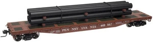 Atlas O PDT Exclusive PRR 50' flat car with pipe load