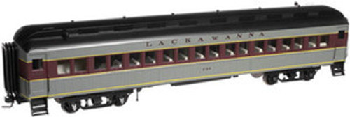 Atlas O Lackawanna (maroon) 60 ft   coach,  2 rail or 3 rail