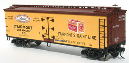 Atlas O Fairmont Creamery 40' wood reefer, 3 rail or 2 rail
