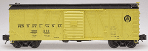 Atlas O PRR  40' Single sheathed wood box car (Yellow), 3 rail or 2 rail