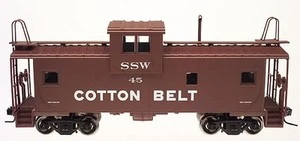Atlas O Cotton Belt  Extended Vision caboose, 2 rail
