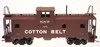 Atlas O Cotton Belt  Extended Vision caboose, 2 rail