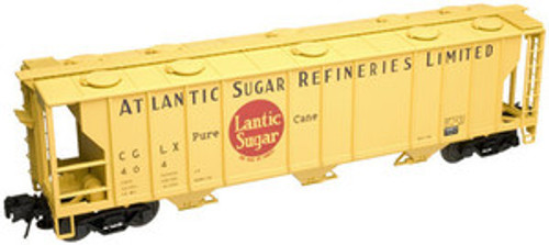 Atlas O Atlantic Sugar 40'  3 bay covered hopper, 3 rail  or 2 rail
