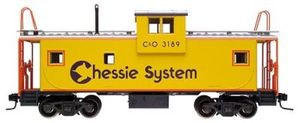 Atlas O Chessie System  Extended Vision caboose, 3 rail or 2 rail (illuminated, no interioe)
