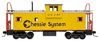 Atlas O Chessie System  Extended Vision caboose, 3 rail or 2 rail (illuminated, no interioe)