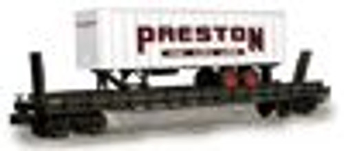 Weaver Preston trailer on N&W flat car, 3 or 2 rail