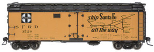 Atlas O Santa Fe (early)  40' steel reefer, 3 or 2 rail