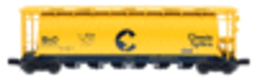 Atlas O Chessie  Cylindrical Cov Hopper, 3  rail