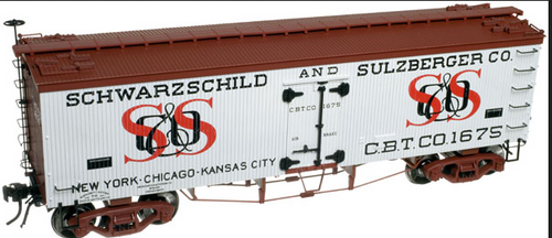 Atlas O S&S  36' wood reefer,  3 rail