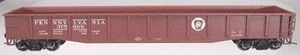 Atlas O PRR  50' steel gondola (circle keystone),  3 rail or 2 rail