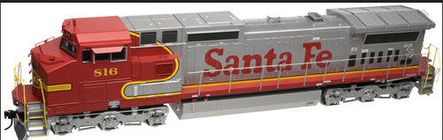 Atlas O Santa Fe Dash 8-40CW, 2r, sound, exhaust, DCC equipped