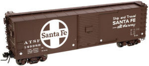 Atlas O Santa Fe (large logo)  USRA 40' steel box car, 3 rail or 2 rail