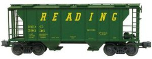 Weaver Reading  (green) PS-2 covered  hopper car, 3 or 2 rail