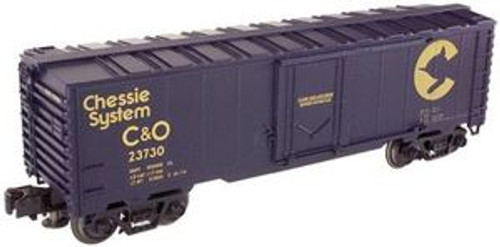 Atlas O Industrial Rail Chessie plug door box car, 3 rail, 027 (semi-scale)