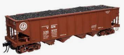 Atlas O VGN  H21a  4 bay hopper car, 3 rail
