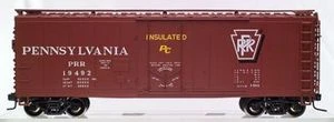 Atlas O PRR  40' plug door bunkerless reefer, 3 rail or 2 rail