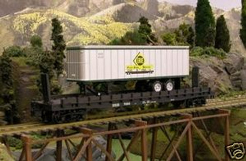 Weaver PDT Exclusive  Erie  piggyback 50' flat car w/trailer