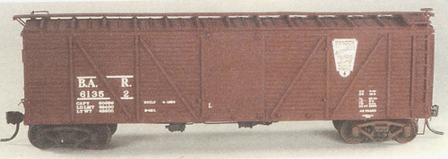 Weaver Bangor and Aroostook 40' outside braced wood box car, 3 rail or 2 rail