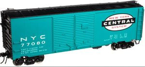 Atlas O NYC AAR 40' 1937 style Double Door  steel box car, 3  or 2 rail