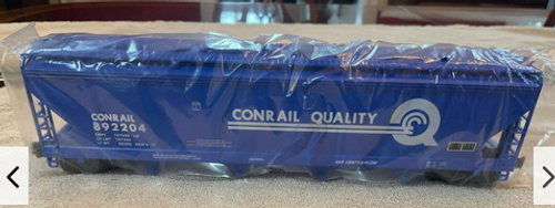K-line Conrail Quality Blue centerflow covered hopper,  3-rail
