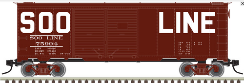 Atlas O SOO LINE 1937 style AAR  40' steel double door box  car