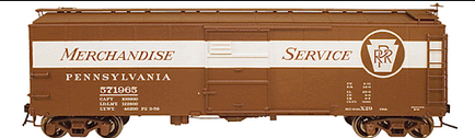 Atlas O PRR  X-29  Mdse Service  40' box car, 3 rail or 2 rail