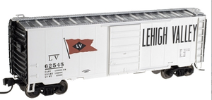 Atlas O  LV (white) 40' Steel Box car, 3 rail or 2 rail