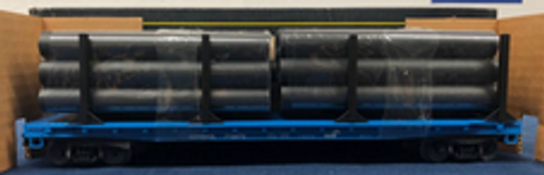 Weaver conrail  50' flat car, with pipe load, 3 rail or 2 rail