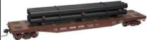 Atlas O CN 50' flat car with pipe load