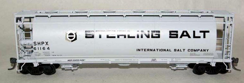 Atlas O Sterling Salt  Cylindrical Covered  Hopper, 3 rail or 2 rail