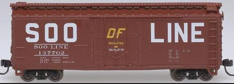 Atlas/Roco (painted by CMP)  SOO 40'bunkerless reefer,  3 rail